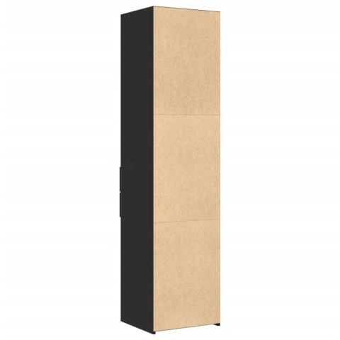 VidaXL Wysoka szafka, czarna, 45x42,5x185 cm, materiał drewnopochodny VidaXL Wysoka szafka, czarna, 45x42,5x185 cm, materiał drewnopochodny