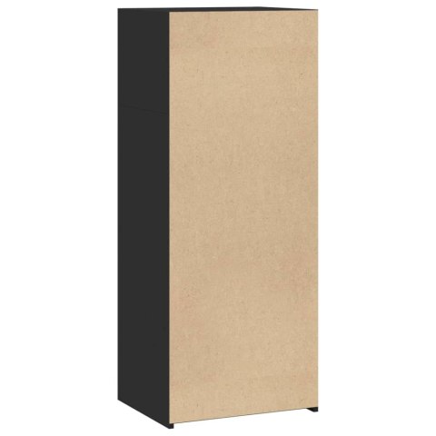 VidaXL Wysoka szafka, czarna, 50x41x124 cm, materiał drewnopochodny VidaXL Wysoka szafka, czarna, 50x41x124 cm, materiał drewnopochodny
