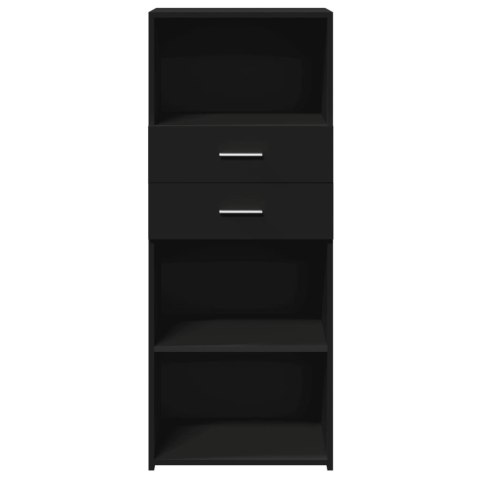 VidaXL Wysoka szafka, czarna, 50x42,5x124 cm, materiał drewnopochodny VidaXL Wysoka szafka, czarna, 50x42,5x124 cm, materiał drewnopochodny