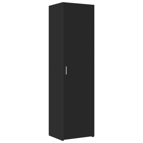 Wysoka szafka, czarna, 50x42,5x185 cm, materiał drewnopochodny Wysoka szafka, czarna, 50x42,5x185 cm, materiał drewnopochodny