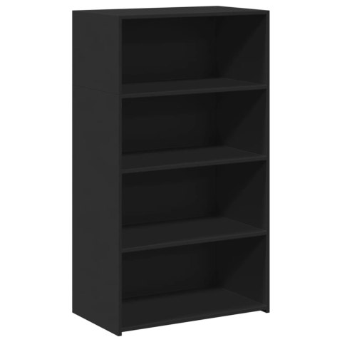 VidaXL Wysoka szafka, czarna, 70x41x124 cm, materiał drewnopochodny VidaXL Wysoka szafka, czarna, 70x41x124 cm, materiał drewnopochodny