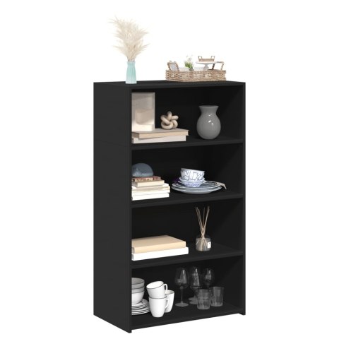 VidaXL Wysoka szafka, czarna, 70x41x124 cm, materiał drewnopochodny VidaXL Wysoka szafka, czarna, 70x41x124 cm, materiał drewnopochodny