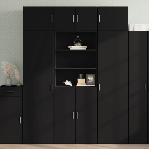 VidaXL Wysoka szafka, czarna, 70x42,5x185 cm, materiał drewnopochodny VidaXL Wysoka szafka, czarna, 70x42,5x185 cm, materiał drewnopochodny