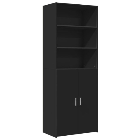 VidaXL Wysoka szafka, czarna, 70x42,5x185 cm, materiał drewnopochodny VidaXL Wysoka szafka, czarna, 70x42,5x185 cm, materiał drewnopochodny