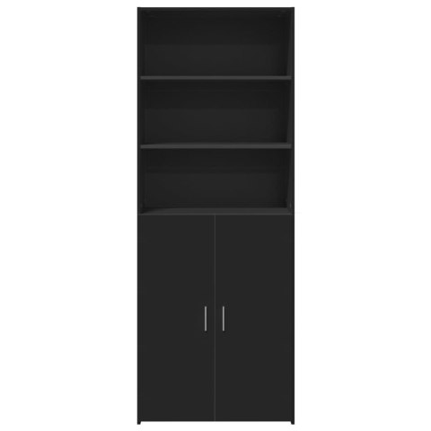 VidaXL Wysoka szafka, czarna, 70x42,5x185 cm, materiał drewnopochodny VidaXL Wysoka szafka, czarna, 70x42,5x185 cm, materiał drewnopochodny