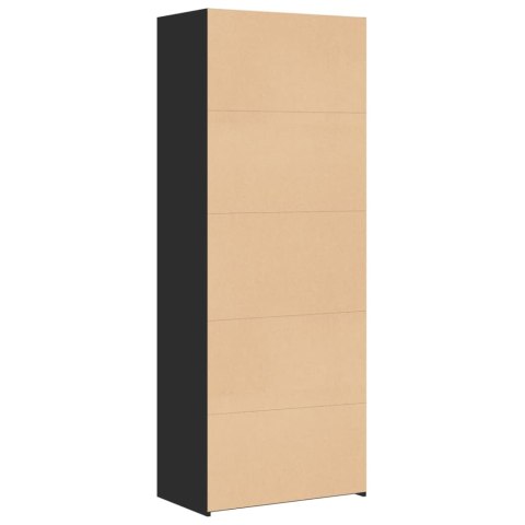 VidaXL Wysoka szafka, czarna, 70x42,5x185 cm, materiał drewnopochodny VidaXL Wysoka szafka, czarna, 70x42,5x185 cm, materiał drewnopochodny