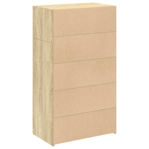 VidaXL Wysoka szafka, dąb sonoma, 70x41x124cm, materiał drewnopochodny VidaXL Wysoka szafka, dąb sonoma, 70x41x124cm, materiał drewnopochodny