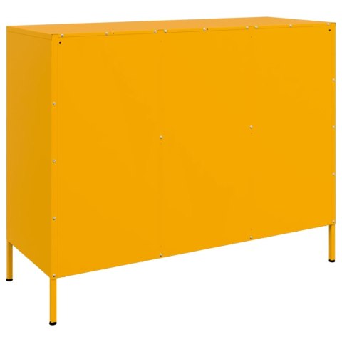 VidaXL Szafka, musztardowa, 100,5x39x79 cm, stal walcowana na zimno VidaXL Szafka, musztardowa, 100,5x39x79 cm, stal walcowana na zimno
