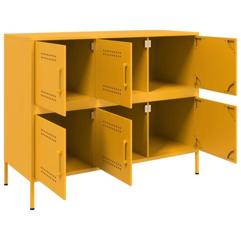 VidaXL Szafka, musztardowa, 100,5x39x79 cm, stal walcowana na zimno VidaXL Szafka, musztardowa, 100,5x39x79 cm, stal walcowana na zimno
