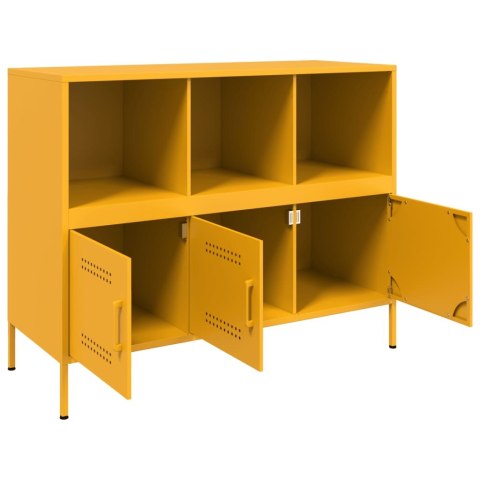 VidaXL Szafka, musztardowa, 100,5x39x79 cm, stal walcowana na zimno VidaXL Szafka, musztardowa, 100,5x39x79 cm, stal walcowana na zimno