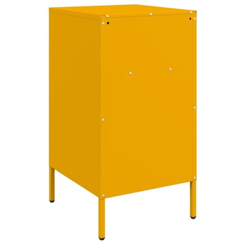VidaXL Szafka nocna, musztardowa, 36x39x68 cm, stal walcowana na zimno VidaXL Szafka nocna, musztardowa, 36x39x68 cm, stal walcowana na zimno
