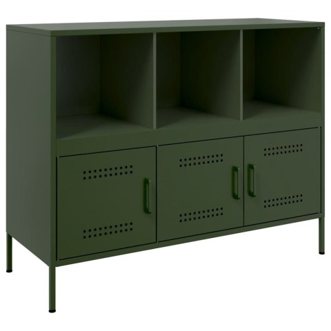 VidaXL Szafka, oliwkowa, 100,5x39x79 cm, stal walcowana na zimno VidaXL Szafka, oliwkowa, 100,5x39x79 cm, stal walcowana na zimno