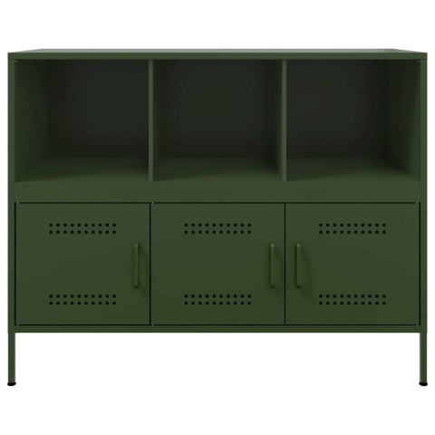 VidaXL Szafka, oliwkowa, 100,5x39x79 cm, stal walcowana na zimno VidaXL Szafka, oliwkowa, 100,5x39x79 cm, stal walcowana na zimno