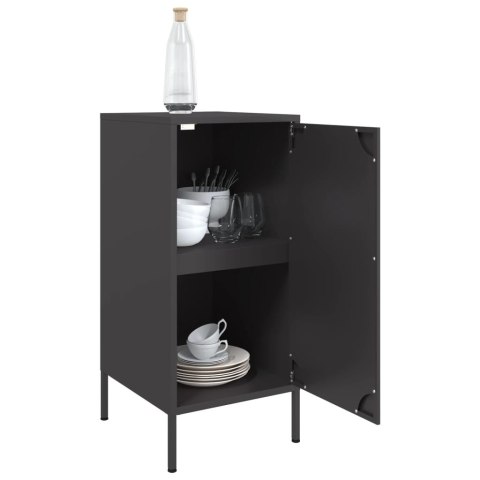 VidaXL Szafki, 2 szt., czarne, 36x39x79 cm, stal walcowana na zimno VidaXL Szafki, 2 szt., czarne, 36x39x79 cm, stal walcowana na zimno