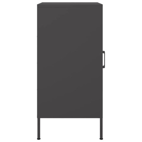 VidaXL Szafki, 2 szt., czarne, 36x39x79 cm, stal walcowana na zimno VidaXL Szafki, 2 szt., czarne, 36x39x79 cm, stal walcowana na zimno