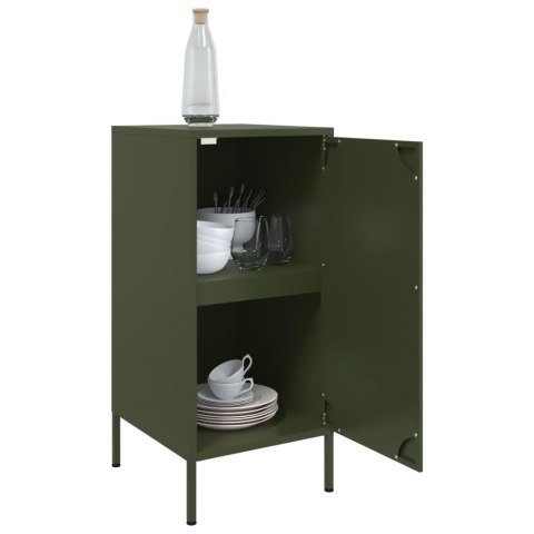 VidaXL Szafki, 2 szt., oliwkowe, 36x39x79 cm, stal walcowana na zimno VidaXL Szafki, 2 szt., oliwkowe, 36x39x79 cm, stal walcowana na zimno