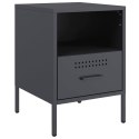 VidaXL Szafki nocne, 2 szt., antracytowe, 36x39x50,5 cm, stal