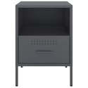 VidaXL Szafki nocne, 2 szt., antracytowe, 36x39x50,5 cm, stal