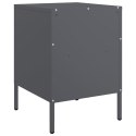 VidaXL Szafki nocne, 2 szt., antracytowe, 36x39x50,5 cm, stal
