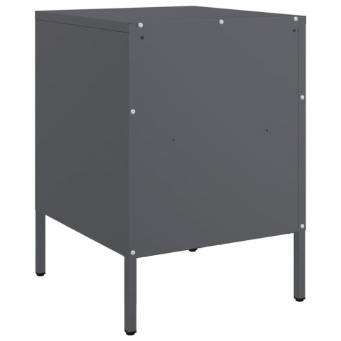 VidaXL Szafki nocne, 2 szt., antracytowe, 36x39x50,5 cm, stal VidaXL Szafki nocne, 2 szt., antracytowe, 36x39x50,5 cm, stal