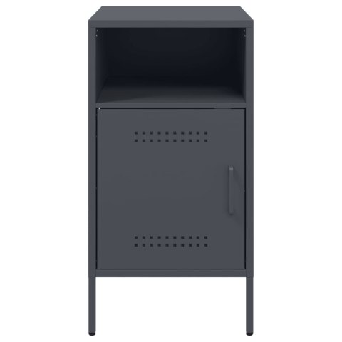 VidaXL Szafki nocne, 2 szt., antracytowe, 36x39x68 cm, stal walcowana VidaXL Szafki nocne, 2 szt., antracytowe, 36x39x68 cm, stal walcowana