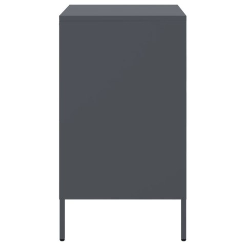 VidaXL Szafki nocne, 2 szt., antracytowe, 36x39x68 cm, stal walcowana VidaXL Szafki nocne, 2 szt., antracytowe, 36x39x68 cm, stal walcowana