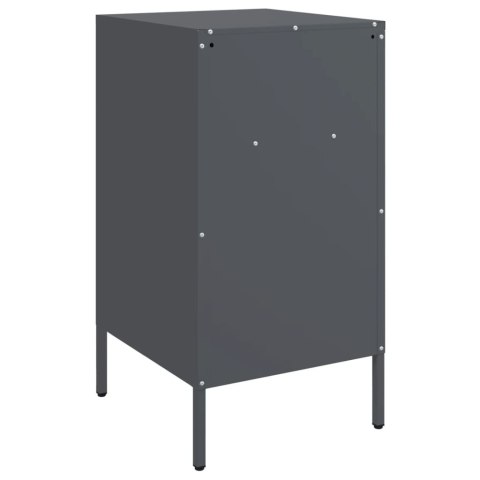 VidaXL Szafki nocne, 2 szt., antracytowe, 36x39x68 cm, stal walcowana VidaXL Szafki nocne, 2 szt., antracytowe, 36x39x68 cm, stal walcowana