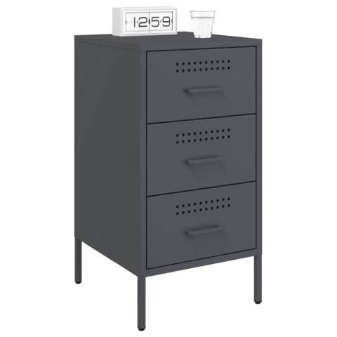 VidaXL Szafki nocne, 2 szt., antracytowe, 36x39x68 cm, stal walcowana VidaXL Szafki nocne, 2 szt., antracytowe, 36x39x68 cm, stal walcowana