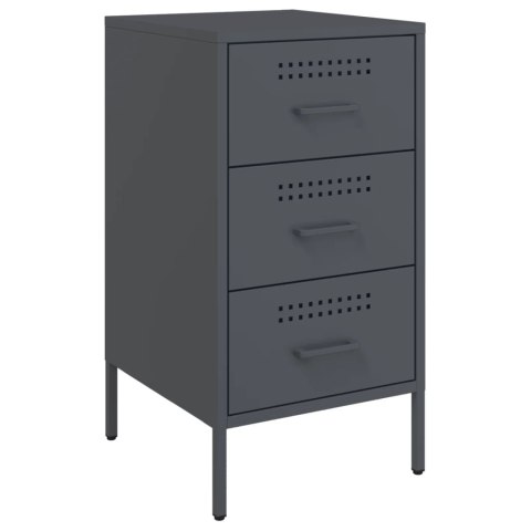 VidaXL Szafki nocne, 2 szt., antracytowe, 36x39x68 cm, stal walcowana VidaXL Szafki nocne, 2 szt., antracytowe, 36x39x68 cm, stal walcowana