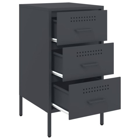 VidaXL Szafki nocne, 2 szt., antracytowe, 36x39x68 cm, stal walcowana VidaXL Szafki nocne, 2 szt., antracytowe, 36x39x68 cm, stal walcowana