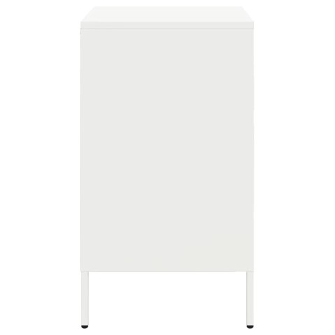 VidaXL Szafki nocne, 2 szt., białe, 36x39x68 cm, stal walcowana VidaXL Szafki nocne, 2 szt., białe, 36x39x68 cm, stal walcowana