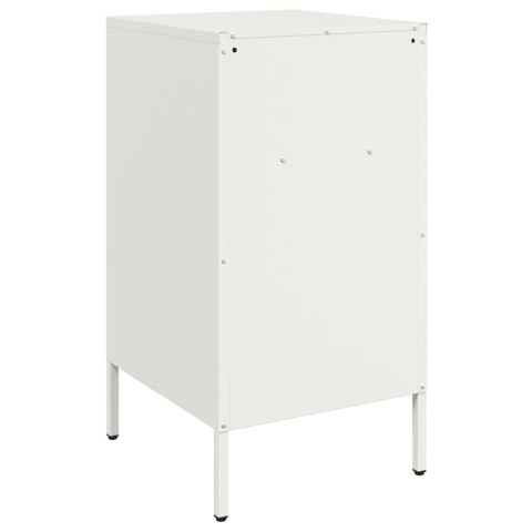 VidaXL Szafki nocne, 2 szt., białe, 36x39x68 cm, stal walcowana VidaXL Szafki nocne, 2 szt., białe, 36x39x68 cm, stal walcowana