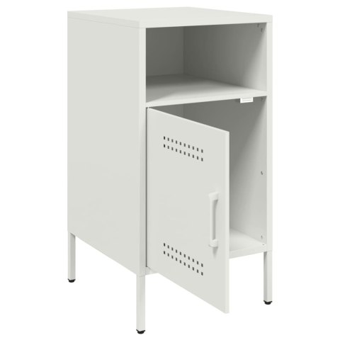 VidaXL Szafki nocne, 2 szt., białe, 36x39x68 cm, stal walcowana VidaXL Szafki nocne, 2 szt., białe, 36x39x68 cm, stal walcowana
