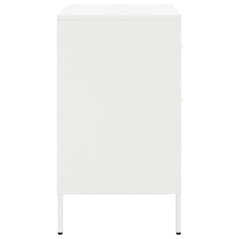 VidaXL Szafki nocne, 2 szt., białe, 36x39x68 cm, stal walcowana VidaXL Szafki nocne, 2 szt., białe, 36x39x68 cm, stal walcowana