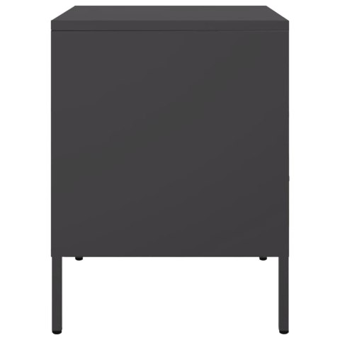 VidaXL Szafki nocne, 2 szt., czarne, 36x39x50,5 cm, stal walcowana VidaXL Szafki nocne, 2 szt., czarne, 36x39x50,5 cm, stal walcowana