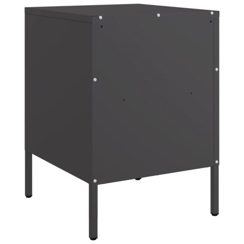 VidaXL Szafki nocne, 2 szt., czarne, 36x39x50,5 cm, stal walcowana VidaXL Szafki nocne, 2 szt., czarne, 36x39x50,5 cm, stal walcowana