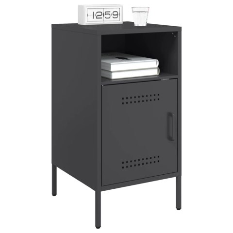 VidaXL Szafki nocne, 2 szt., czarne, 36x39x68 cm, stal walcowana VidaXL Szafki nocne, 2 szt., czarne, 36x39x68 cm, stal walcowana