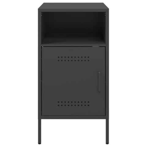 VidaXL Szafki nocne, 2 szt., czarne, 36x39x68 cm, stal walcowana VidaXL Szafki nocne, 2 szt., czarne, 36x39x68 cm, stal walcowana