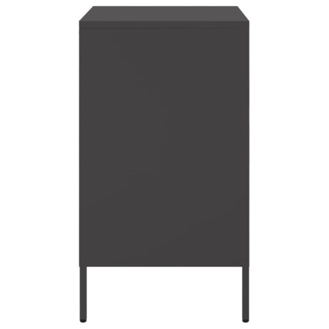 VidaXL Szafki nocne, 2 szt., czarne, 36x39x68 cm, stal walcowana VidaXL Szafki nocne, 2 szt., czarne, 36x39x68 cm, stal walcowana