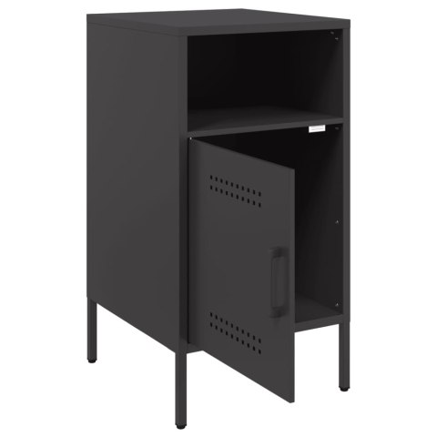 VidaXL Szafki nocne, 2 szt., czarne, 36x39x68 cm, stal walcowana VidaXL Szafki nocne, 2 szt., czarne, 36x39x68 cm, stal walcowana