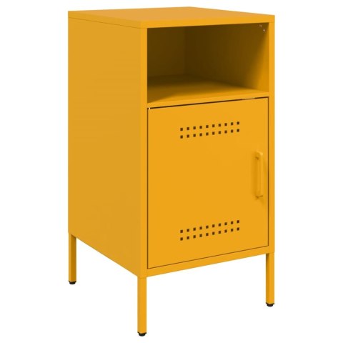 VidaXL Szafki nocne, 2 szt., musztardowe, 36x39x68 cm, stal walcowana VidaXL Szafki nocne, 2 szt., musztardowe, 36x39x68 cm, stal walcowana
