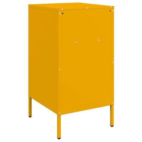 VidaXL Szafki nocne, 2 szt., musztardowe, 36x39x68 cm, stal walcowana VidaXL Szafki nocne, 2 szt., musztardowe, 36x39x68 cm, stal walcowana