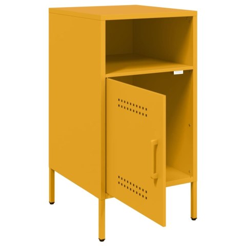 VidaXL Szafki nocne, 2 szt., musztardowe, 36x39x68 cm, stal walcowana VidaXL Szafki nocne, 2 szt., musztardowe, 36x39x68 cm, stal walcowana