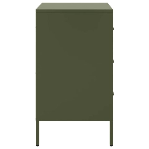 VidaXL Szafki nocne, 2 szt., oliwkowe, 36x39x68 cm, stal walcowana VidaXL Szafki nocne, 2 szt., oliwkowe, 36x39x68 cm, stal walcowana