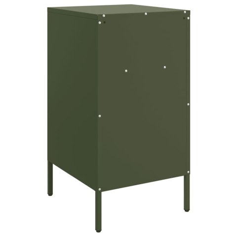 VidaXL Szafki nocne, 2 szt., oliwkowe, 36x39x68 cm, stal walcowana VidaXL Szafki nocne, 2 szt., oliwkowe, 36x39x68 cm, stal walcowana