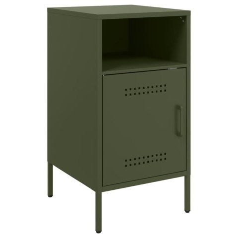 VidaXL Szafki nocne, 2 szt., oliwkowe, 36x39x68 cm, stal walcowana VidaXL Szafki nocne, 2 szt., oliwkowe, 36x39x68 cm, stal walcowana