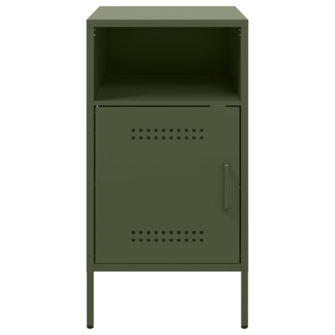 VidaXL Szafki nocne, 2 szt., oliwkowe, 36x39x68 cm, stal walcowana VidaXL Szafki nocne, 2 szt., oliwkowe, 36x39x68 cm, stal walcowana