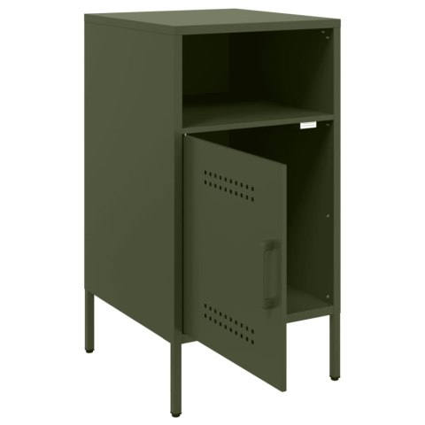 VidaXL Szafki nocne, 2 szt., oliwkowe, 36x39x68 cm, stal walcowana VidaXL Szafki nocne, 2 szt., oliwkowe, 36x39x68 cm, stal walcowana