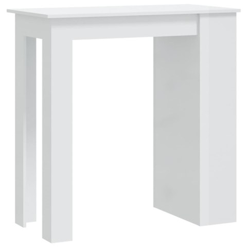 VidaXL Stolik barowy z półkami, wysoki połysk, biały, 102x50x103,5 cm VidaXL Stolik barowy z półkami, wysoki połysk, biały, 102x50x103,5 cm