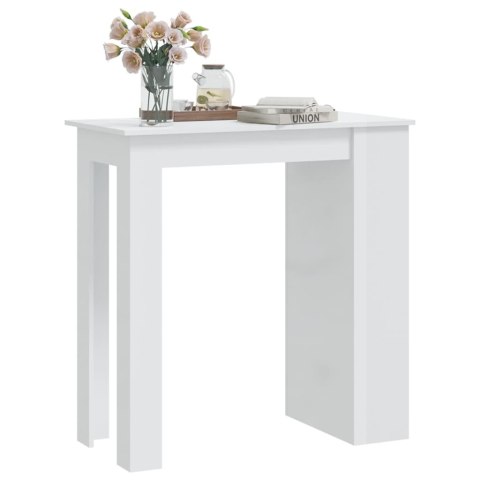 VidaXL Stolik barowy z półkami, wysoki połysk, biały, 102x50x103,5 cm VidaXL Stolik barowy z półkami, wysoki połysk, biały, 102x50x103,5 cm